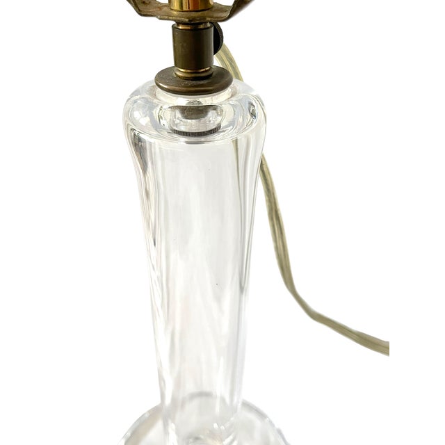 2000 - 2009 Simon Pearce Hand-Blown Crystal Column Table Lamp, Signed, Circa 2000 For Sale - Image 5 of 12