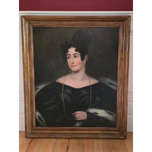 Wood 19th Century Portraits - a Pair For Sale - Image 7 of 12