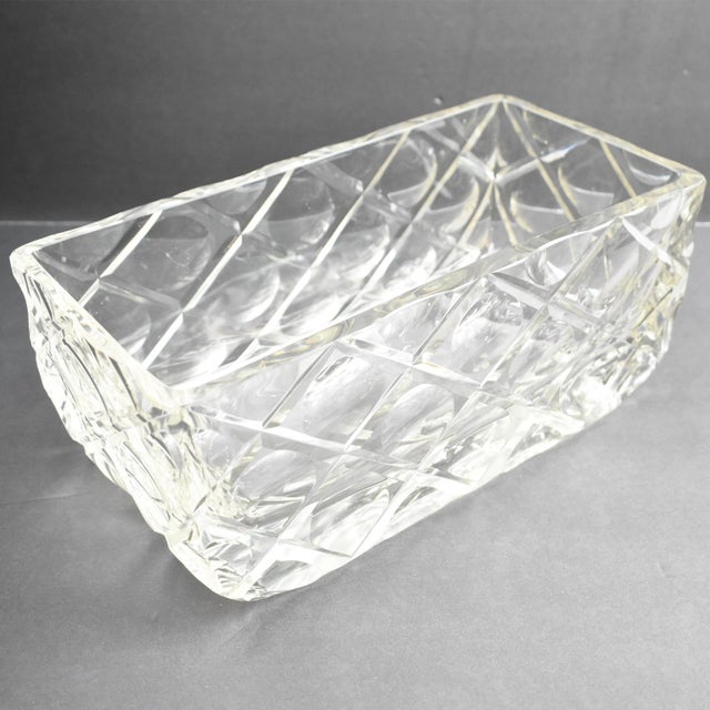 Art Deco Etched Crystal Centerpiece Decorative Bowl, France 1930s For Sale In Atlanta - Image 6 of 10