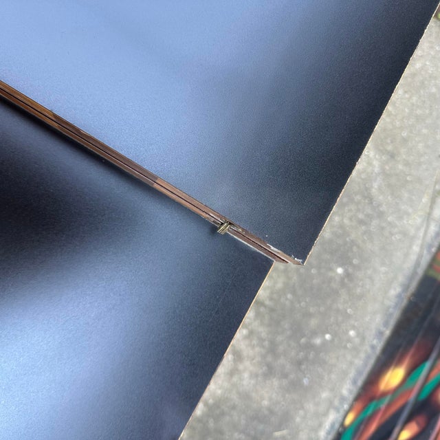 Lexington Furniture Lexington Campaign Style Pecan and Brass Dry Bar For Sale - Image 4 of 12