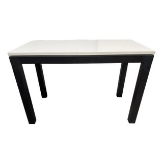 Room & Board Parson Table + Quartz Top For Sale