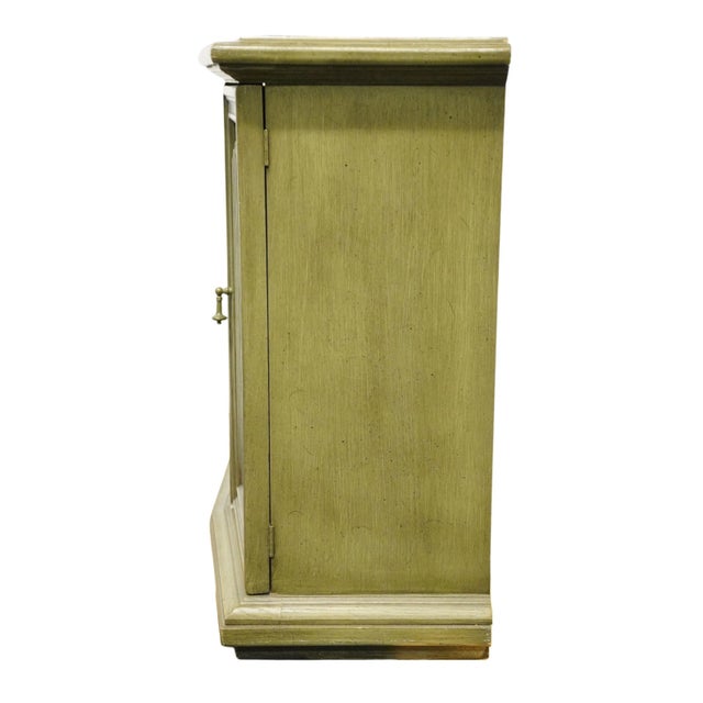 Wood Brandt Furniture Italian Neoclassical Tuscan Style 43" Green Console Cabinet W. Slate Top 8539 For Sale - Image 7 of 11