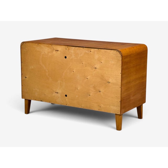 Swedish Modern, Chest of Drawers, Elm, Brass, Sweden, 1940s For Sale - Image 13 of 13