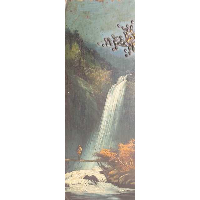 Japanese Painted and Lacquered Wood Panels For Sale - Image 3 of 15