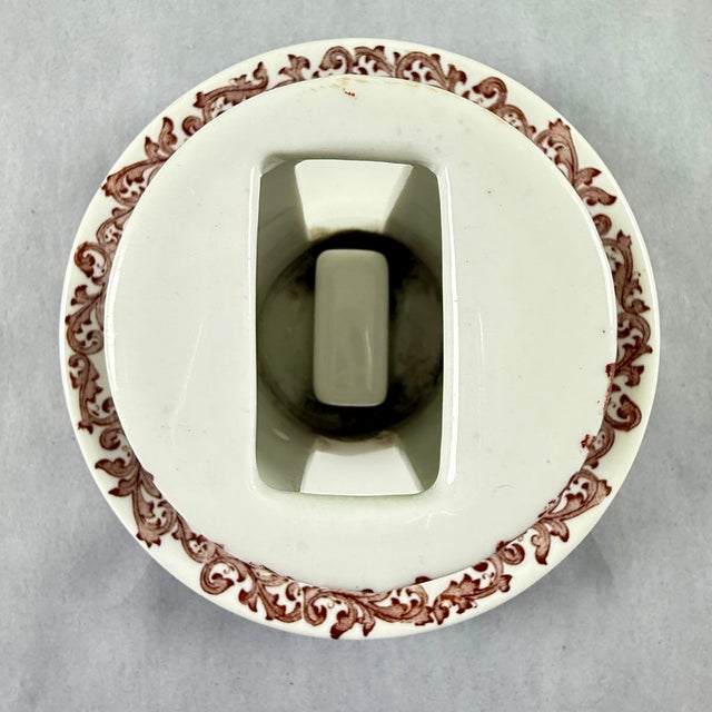 White 1920s Shenango China Hotel Brazos Match Striker For Sale - Image 8 of 11