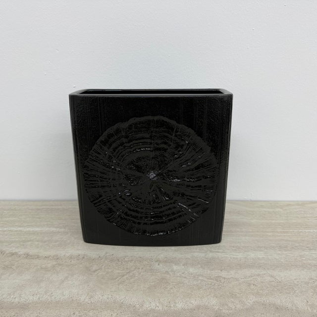 Mid-Century Modern Black Ceramic Vase by Martin Freyer for Rosenthal, 1960s For Sale - Image 3 of 11