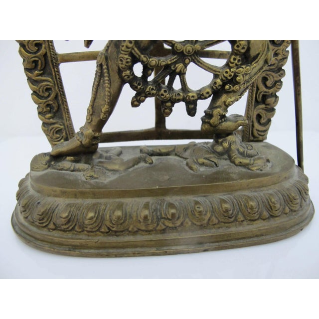 Tibetan Buddhist Brass Vajrayogini Wisdom & Energy Deity Goddess India Statue For Sale - Image 9 of 11