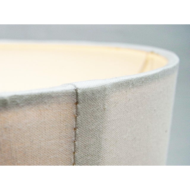 Romana Table Lamp in Smoked Glass and Cotton, 1970s For Sale - Image 6 of 7