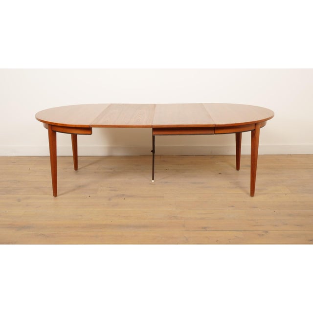 1960s Vintage Extendable Teak Model 55 Dining Table attributed to Gunni Omann for Omann Jun, 1960s For Sale - Image 5 of 18