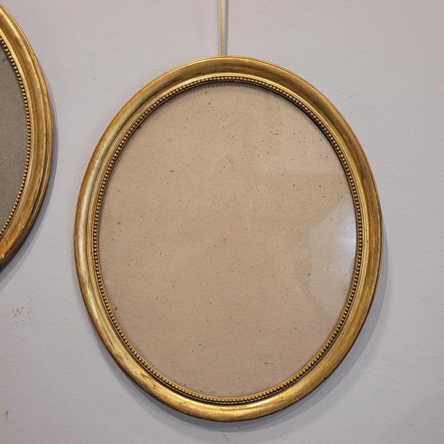 Napoleon III Oval Gilded Frames, Set of 2 For Sale - Image 12 of 18