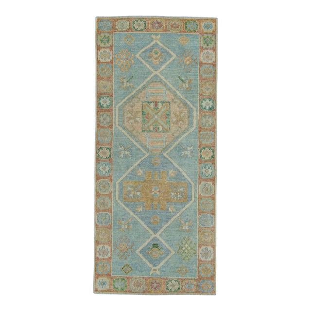 Turkish Oushak Rug 2'10" x 6'5" #19209 For Sale