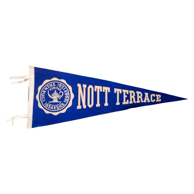 Vintage Nott Terrace High School Felt Flag For Sale