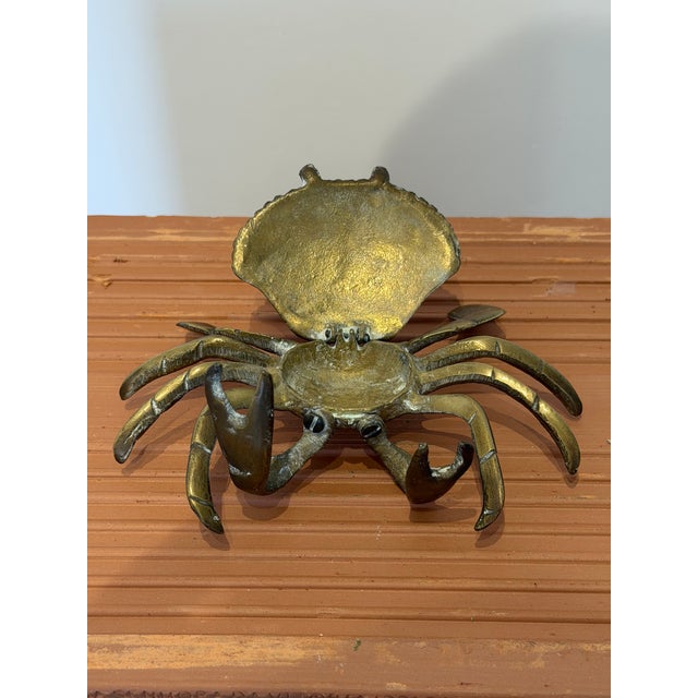 Mid-Century Bronze Crab Sculpture With Hinged Top, Brazil 1960s For Sale - Image 12 of 15