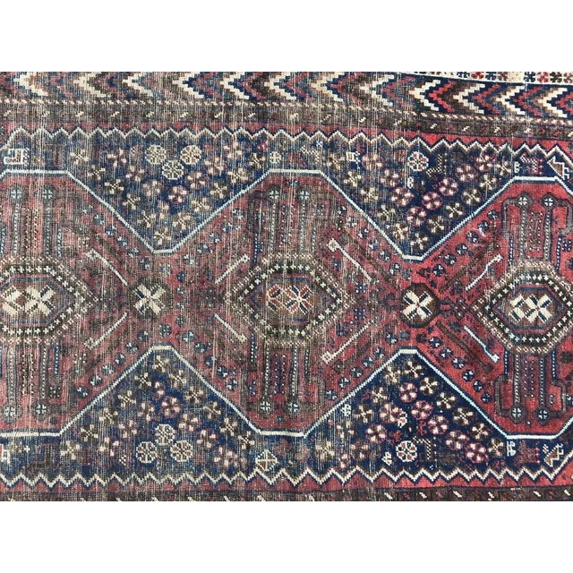Vintage Wool Ghashghaei Rug For Sale - Image 4 of 12