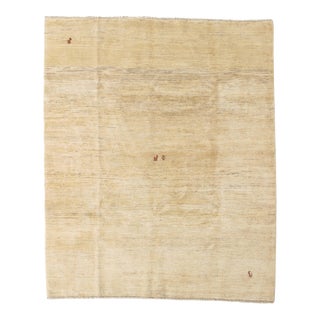 Vintage Hand-Knotted Persian Gabbeh Rug 6'10" X 8'2" For Sale