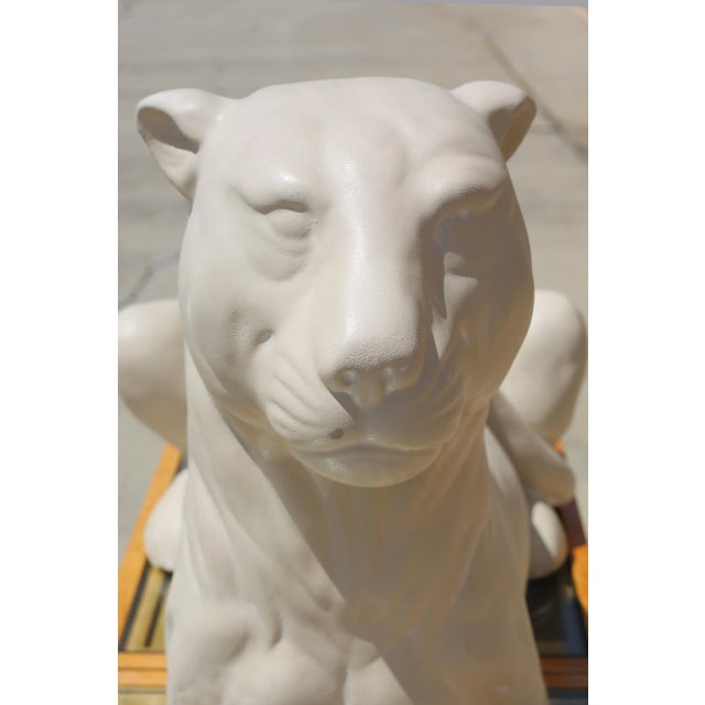 Art Deco Mid-Century Modern Vintage Monumental Hollywood Regency Panther Sculpture For Sale - Image 3 of 11