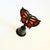 Boho Chic Stained Glass and Brass Butterfly Bell For Sale - Image 3 of 10