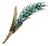 Vintage 14k Gold Turquoise Leaf-Form Brooch, Mid-20th Century, 11.19g For Sale