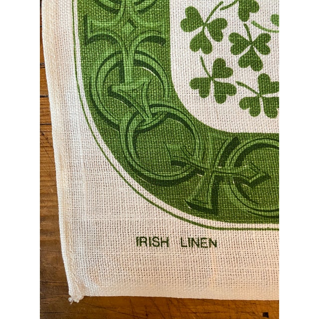 English Pair of Vintage Irish Linen Tea Towels, Tara, Made in Ireland For Sale - Image 3 of 12