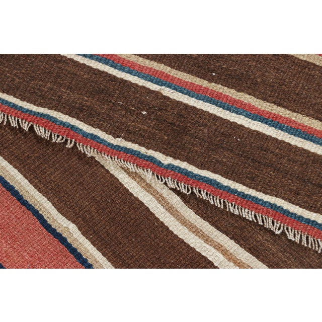 Textile Vintage Shahsavan Persian Kilim Runner With Polychromatic Stripes - Rug & Kilim For Sale - Image 7 of 7