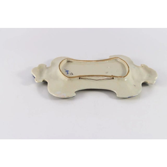 Vintage French Ceramic Wall Plate from Rouen For Sale - Image 3 of 18