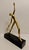 Mid-Century Modern Us Open Tennis Player Sculpture in Solid Brass on Marble Base For Sale - Image 3 of 12