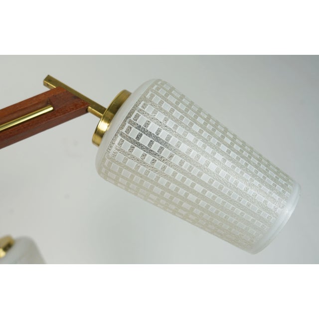 Mid-Century Sputnik 8-Light Chandelier in Teak, Brass, and Glass, 1960s For Sale - Image 10 of 15