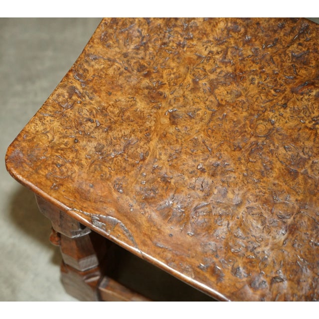 Important 1930s Antique Burr Oak Robert Mouseman Thompson Curved Stool Bench For Sale - Image 17 of 18
