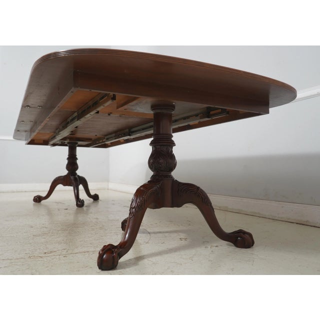 Councill Craftsmen Mahogany Inlaid Double Pedestal Dining Table For Sale - Image 18 of 18