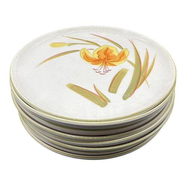 1950s Mid-Century Modern "Tiger Iris" & "Tiger Lily" China Dish Set by Winfield Pottery, Set of 43 For Sale - Image 4 of 15