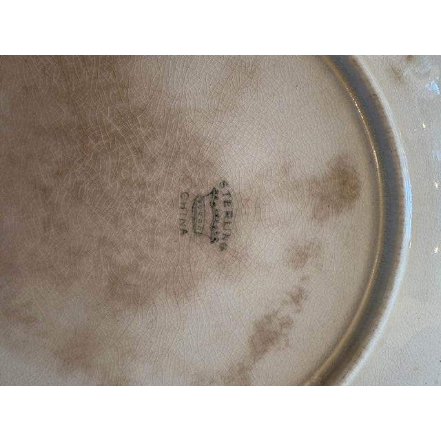 American Antique Rose Pattern Plate by Sterling China For Sale - Image 3 of 5