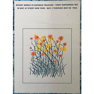 Antonio Frasconi, 1966 Vintage Lithograph Poster Antonio Frasconi Terry Dintenfass Gallery NYC, 1966 For Sale
