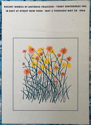 Antonio Frasconi, 1966 Vintage Lithograph Poster Antonio Frasconi Terry Dintenfass Gallery NYC, 1966