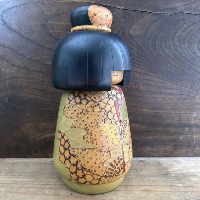Wood Vintage Wooden Kokeshi Doll by Kazuo Takamizawa, Japan, 1970s For Sale - Image 7 of 10