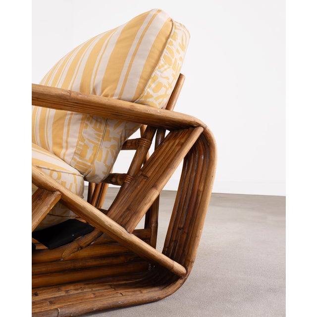 Paul T. Frankl Rattan Six-Strand Square Pretzel Chaise Longue For Sale - Image 12 of 18