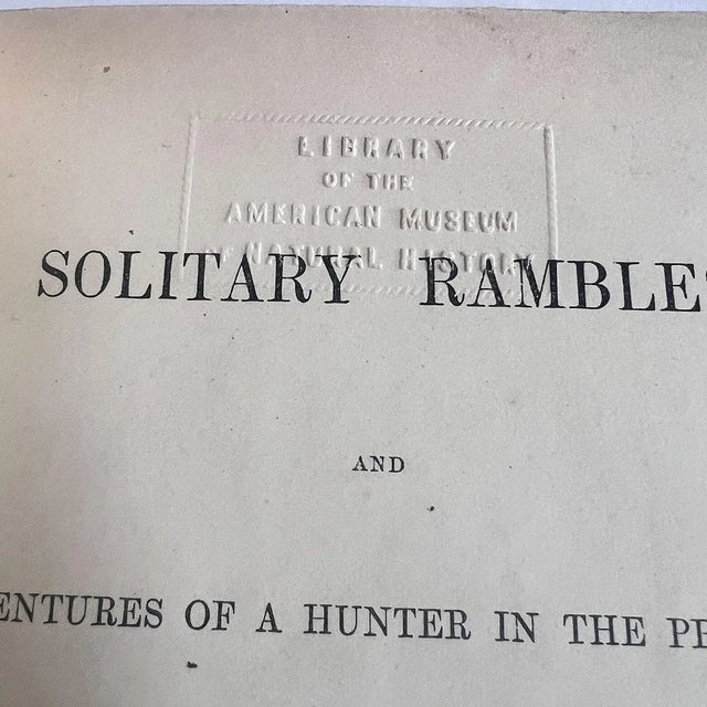19th Century Book: Solitary Rambles and Adventures of a Hunter by John Palliser For Sale - Image 4 of 12