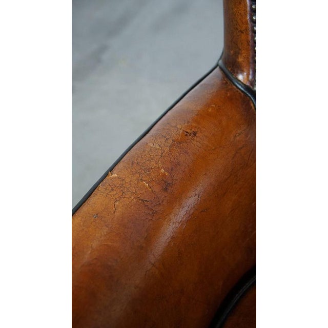 Sheep Leather Armchair For Sale - Image 10 of 15