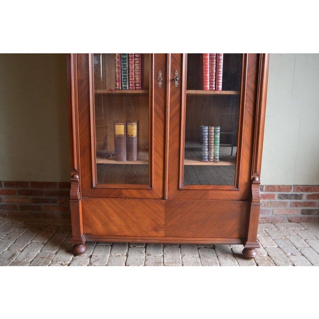 Brown Art Deco Bookcase in Mahogany For Sale - Image 8 of 11