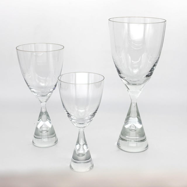 Mid-Century Modern 1980s Holmegaard Princess Crystal Stemware by Bent Severin Denmark - Set of 12 For Sale - Image 3 of 10