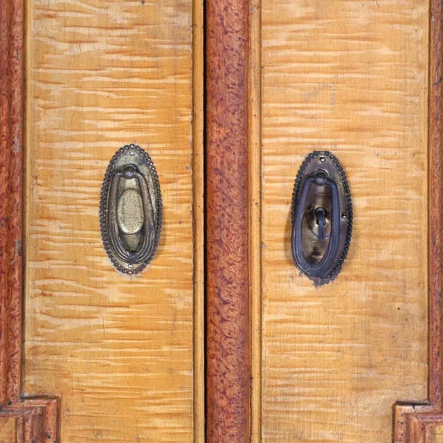 Antique Neoclassical Austrian Lacquered Solid Wood Cabinet For Sale - Image 4 of 10