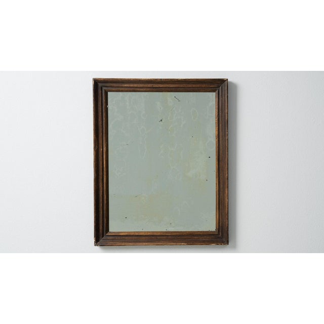 19th Century 19th Century France Green Wood Mirror For Sale - Image 5 of 8