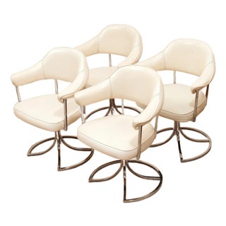 Set of 4 Chrome-Craft Vintage 70’s Chairs For Sale