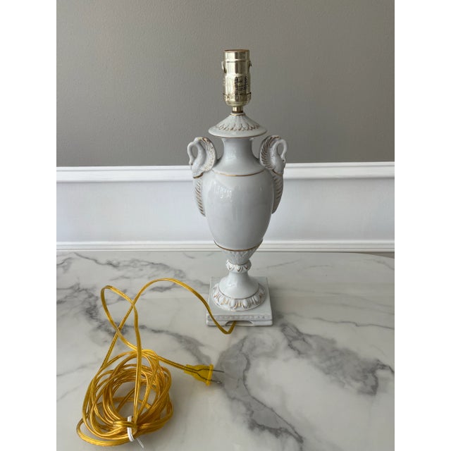 Vintage French Style Ceramic Lamp Completely Restored For Sale In New York - Image 6 of 12