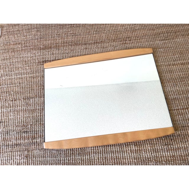 Vintage 1930s/1940s Heywood Wakefield Wall Mirror mid-century modern / art deco style light wood frame, like a birch or...