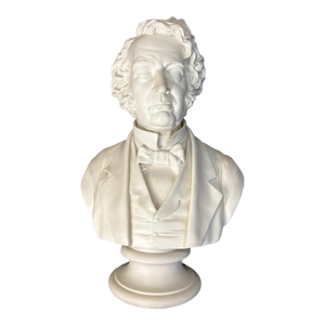 Rare EXTRA LARGE Antique Parian CHARLES SUMNER Bisque Portrait Bust Statue