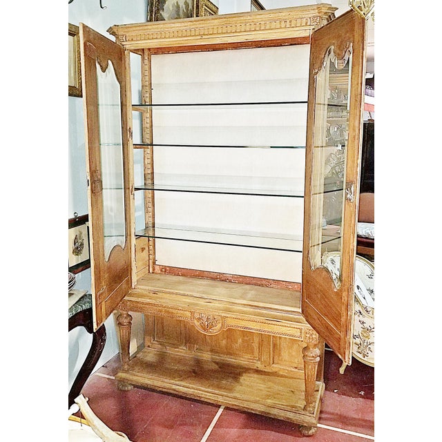 Brown 18th C. French Country Louis XVI Vitrine Biblioteque For Sale - Image 8 of 15