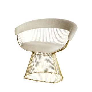 Warren Platner Inspired Gold Accent/Dining Chair For Sale