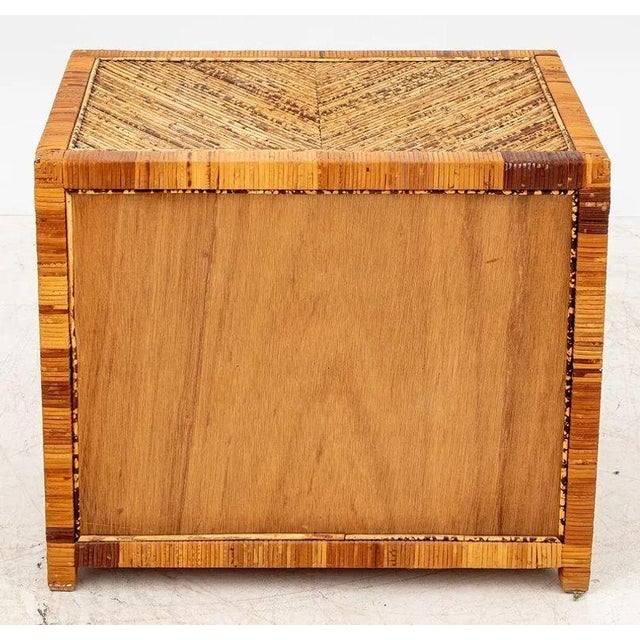 The Vintage Italian Rattan Side Table is a unique and stylish piece of furniture . A quality piece that is great for a...