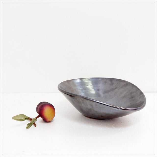 Vintage Grey Glazed Ceramic Vide-Poche For Sale - Image 10 of 10