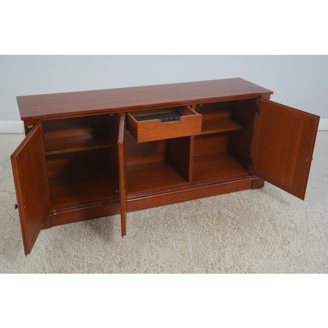 Traditional Ethan Allen French Empire Cherry Sideboard For Sale - Image 3 of 18